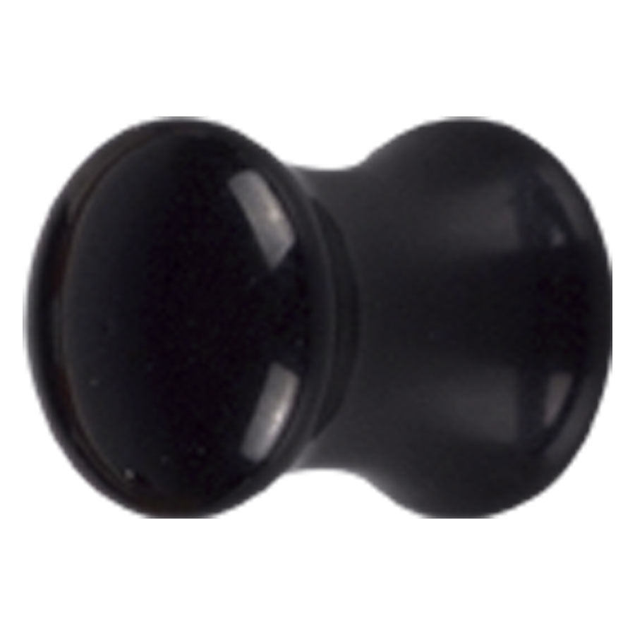 Schwarzer Acryl Plug von Wildcat Schwarzer Acryl Plug, flared Design, auf weißem Hintergrund