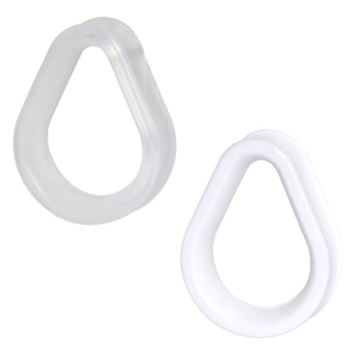 Zwei Kaos Hydra Tunnel, einer transparent, einer weiß, auf weißem Hintergrund