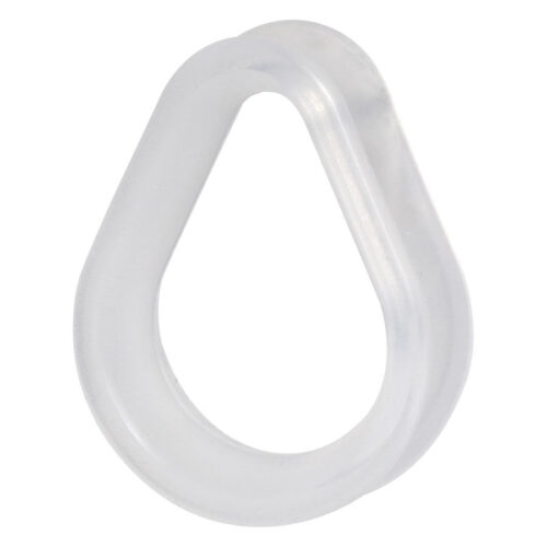 Transparenter Kaos Hydra Tunnel in Kristall Klar, Größe 19,0 mm, auf weißem Hintergrund