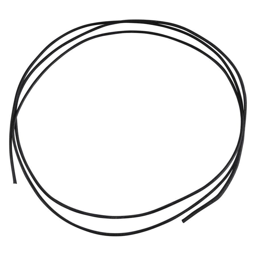 Schwarze Lederkette 2mm von Wildcat Schwarze 2mm Lederkette von Wildcat auf weißem Hintergrund