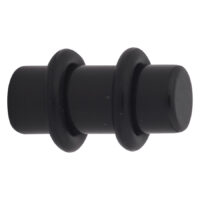 Schwarzer PMMA Plug von Wildcat Schwarzer PMMA Plug mit glatter Oberfläche auf weißem Hintergrund