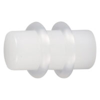 Weißer PMMA Plug auf weißem Hintergrund, unisex Design