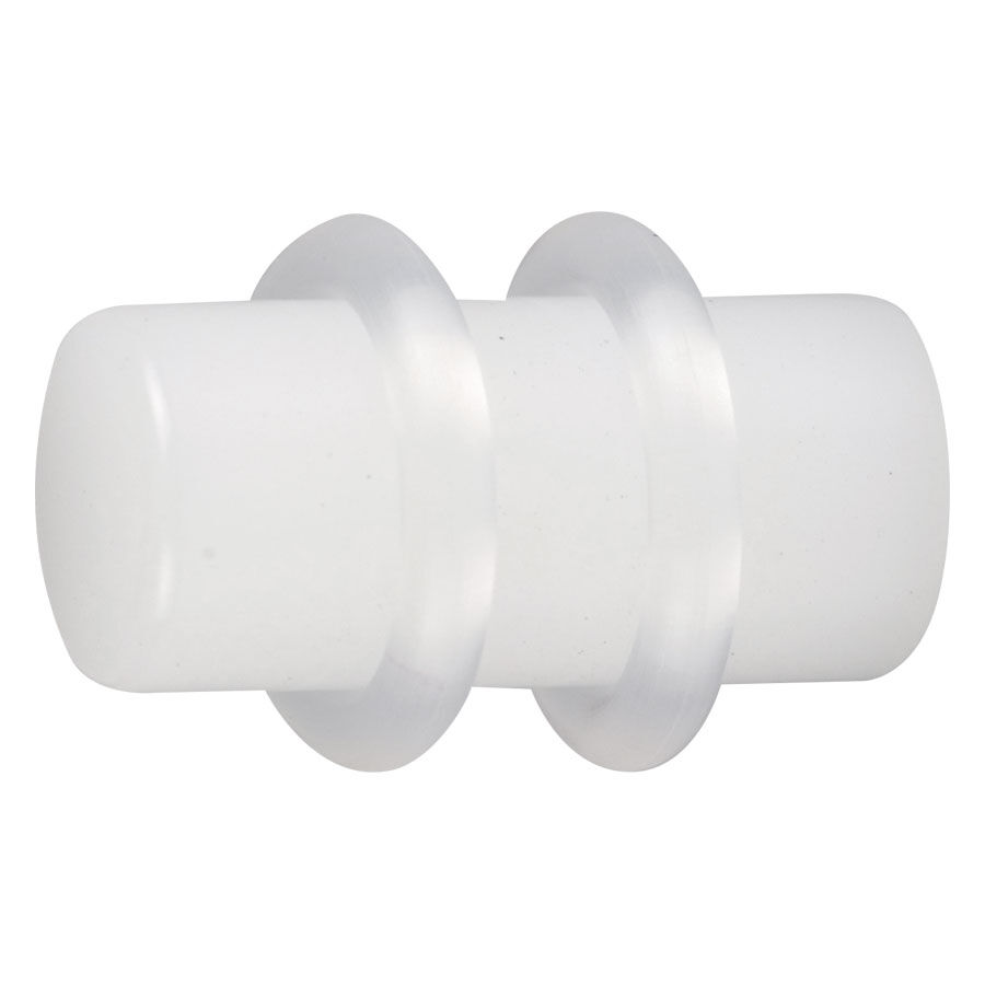 Weißer PMMA Plug auf weißem Hintergrund, unisex Design