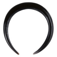 Horn Sichel Piercing in Schwarz Schwarzes Horn Sichel Piercing auf weißem Hintergrund