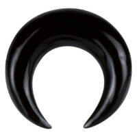Schwarze Hornsichel Piercing, unisex Schwarzes Hornsichel Piercing auf weißem Hintergrund, unisex