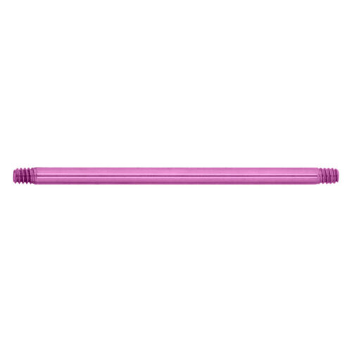 Violetter gerader Titan-Piercingstab, 1,6 mm Stärke, 25 mm Länge, auf weißem Hintergrund