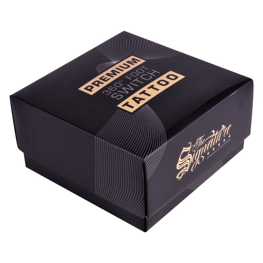 Wildcat 360 Pedal in Schwarz und Gold Schwarzer und goldener Wildcat 360 Pedal in einer schwarzen Box mit goldener Aufschrift