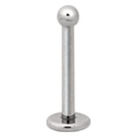 Silbernes Titan Caviar Labret Piercing Silbernes Labret Piercing aus Titan mit Kugel auf weißem Hintergrund