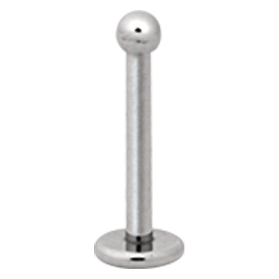 Silbernes Titan Caviar Labret Piercing Silbernes Labret Piercing aus Titan mit Kugel auf weißem Hintergrund