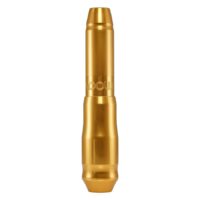 Goldene FK Irons Microbeau Apollo Tattoomaschine auf weißem Hintergrund