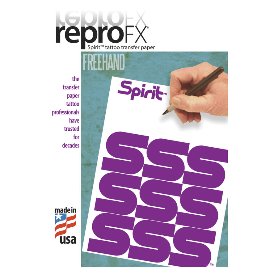 Repro FX Freehand Transferpapier Wildcat Repro FX Freehand Transferpapier in lila mit Hand und Stift auf weißem Hintergrund