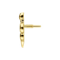 14K Perfect Fit Snake Aufsatz in Gold Goldener 14K Perfect Fit Snake Aufsatz mit Innengewinde vor weißem Hintergrund