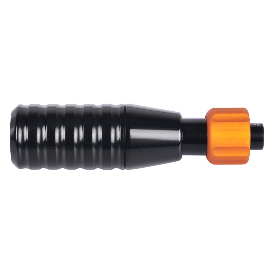 HAWK Hand Grip 22mm in Schwarz und Orange Schwarzer HAWK Hand Grip 22mm mit orangefarbenem Akzent auf weißem Hintergrund