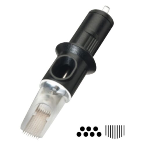 Magnum Soft Edge Nadelkopf mit 7 Nadeln, 0.3 mm Stärke, auf weißem Hintergrund