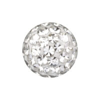 Kristallklare Clip In Kugel 4,0 mm Sealed Multi Jewelled Clip In Kugel, Kristallklar, 4,0 mm, auf weißem Hintergrund