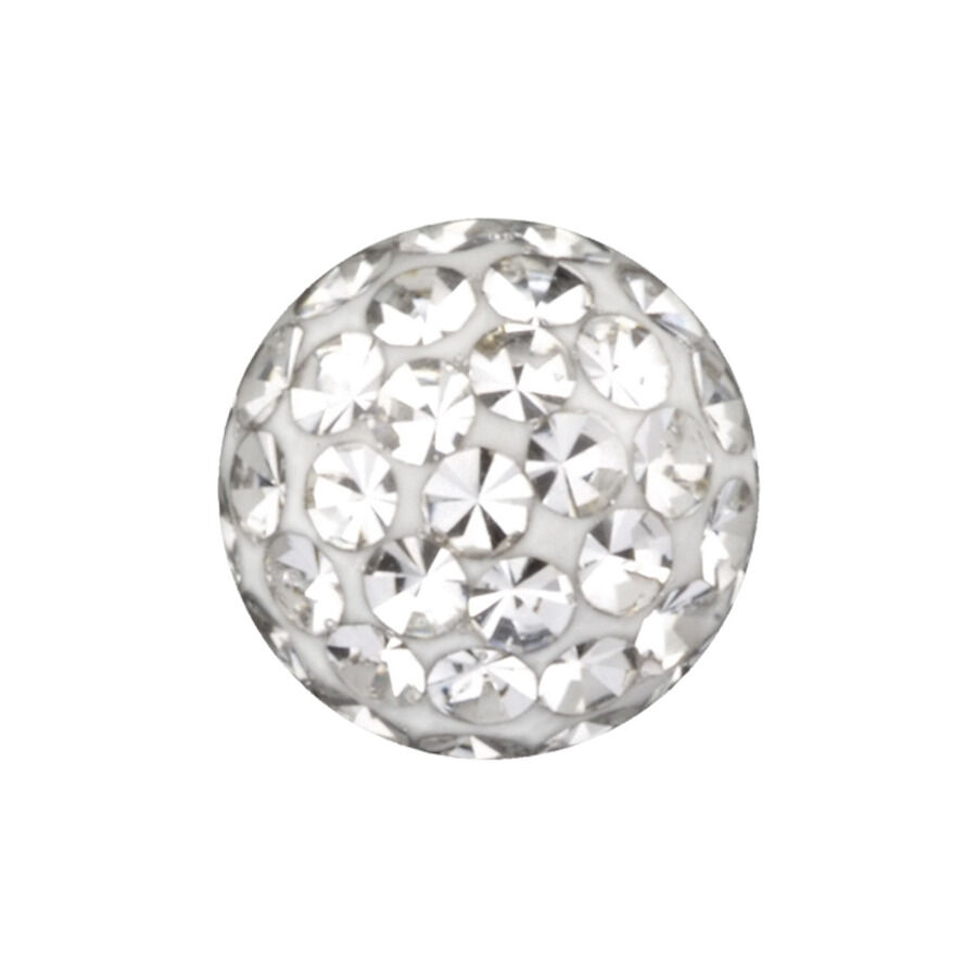 Kristallklare Clip In Kugel 4,0 mm Sealed Multi Jewelled Clip In Kugel, Kristallklar, 4,0 mm, auf weißem Hintergrund