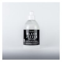 250 ml Flasche Black Jizzle Tattoo-Zubehör auf weißem Hintergrund