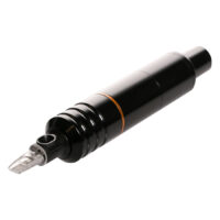 Schwarze HAWK PEN Tattoomaschine Schwarze HAWK PEN Tattoomaschine, liegend auf weißem Hintergrund