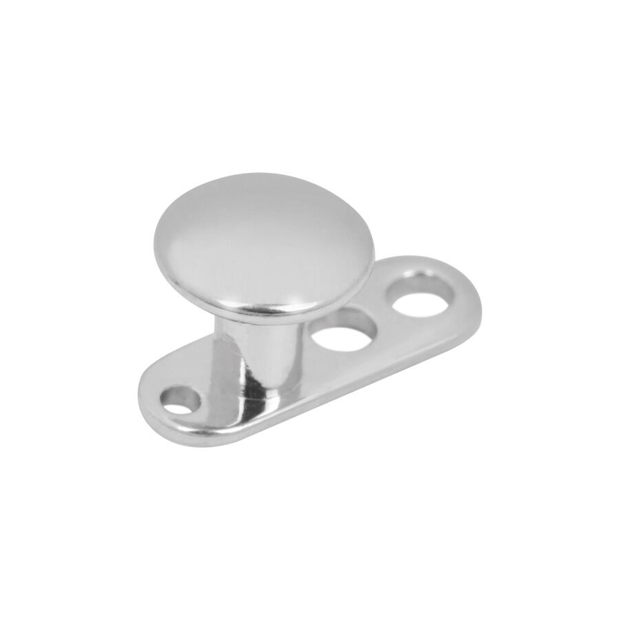 Silberner Titan Dermal Anchor mit 3 Löchern Silbernes Titan Piercing mit flachem Kopf und drei Befestigungslöchern