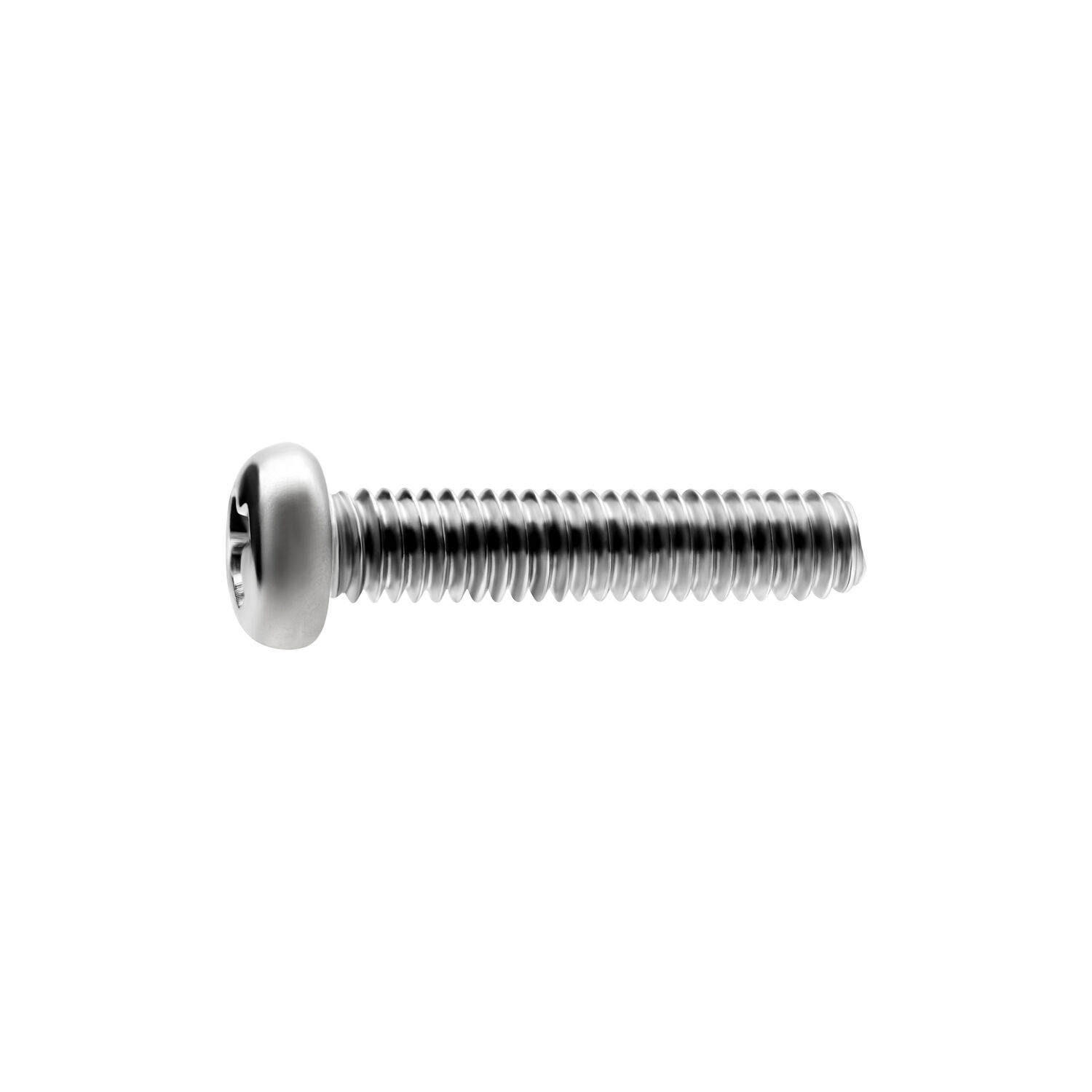 Ersatzschraube für TDR, 8.0 mm x 2.5 mm, Silber Silberne Ersatzschraube für TDR, 8.0 mm Länge, 2.5 mm Stärke auf weißem Hintergrund