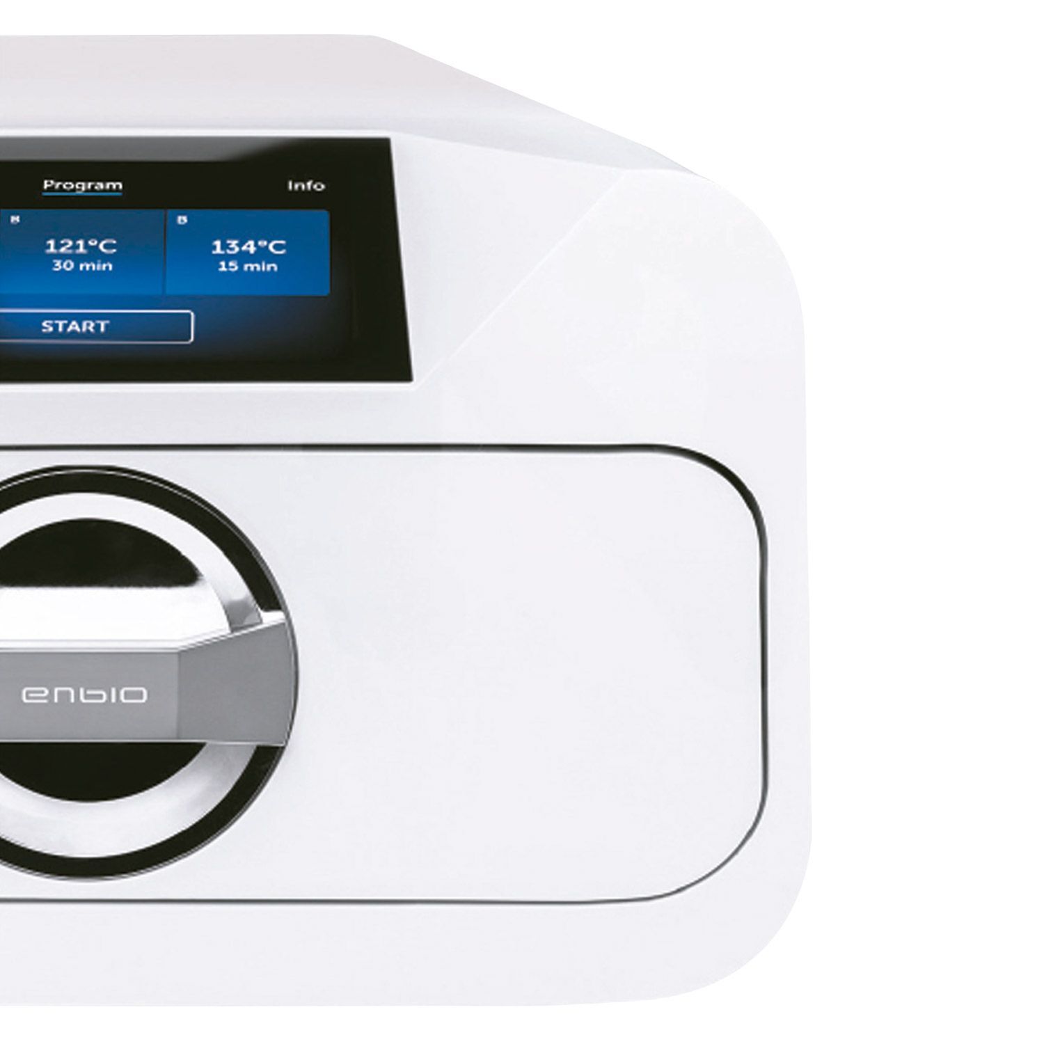 Enbio Autoklav S in Weiß mit Display Weißer Enbio Autoklav S mit Display und Temperaturanzeige