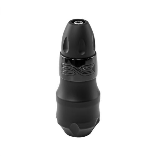 Schwarze FK Irons EXO 4.0 mm Tattoomaschine auf weißem Hintergrund