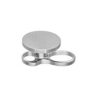 Face Dermal Anchor 3,0 mm TiGlo Kristall Silberner Face Dermal Anchor 3,0 mm mit TiGlo Kristall auf weißem Hintergrund
