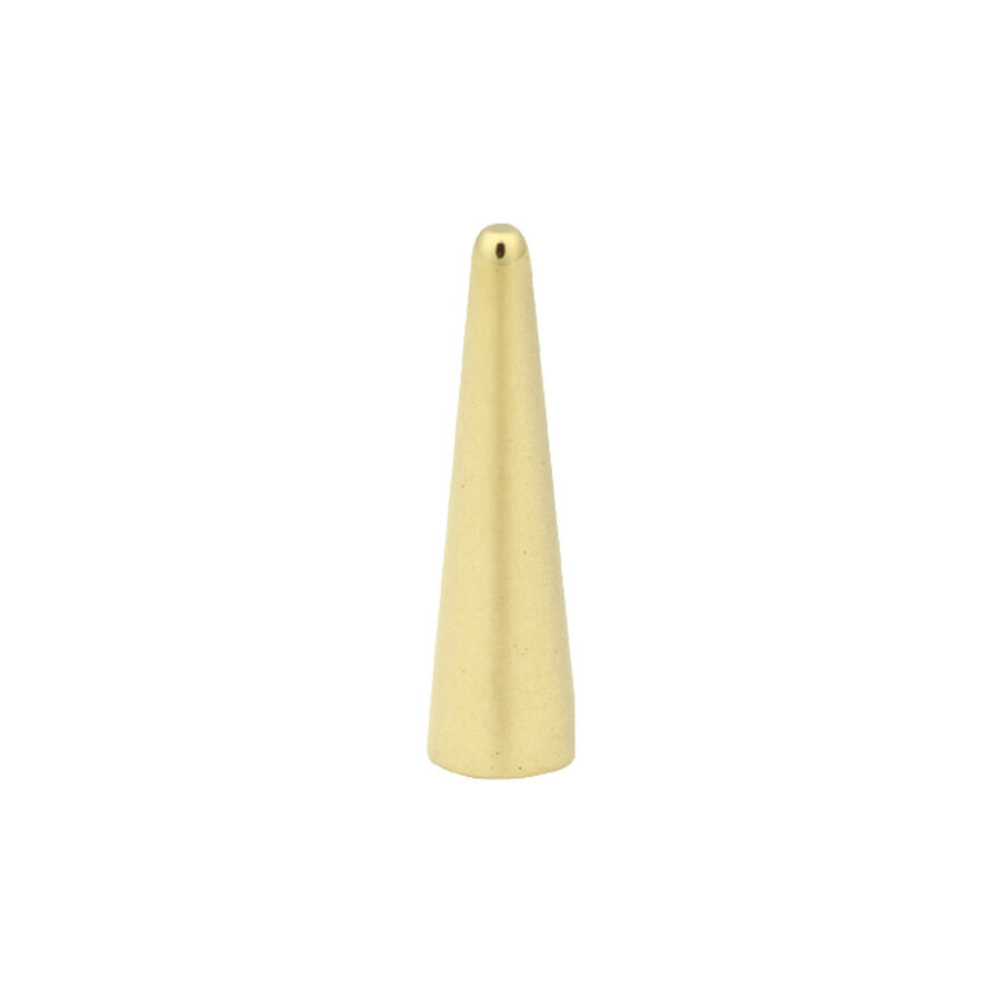 Goldener Titan Piercing Spike 2.5 x 9.0 mm Goldener Titan Piercing Spike mit konischer Form auf weißem Hintergrund