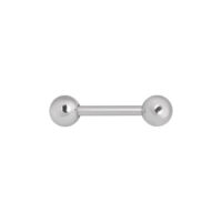 Silberner Barbell aus Chirurgenstahl 316L mit zwei Kugeln