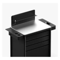 Meta Tattoo Workstation Ultimate 2.0 Schwarz Schwarze Tattoo-Workstation aus Aluminium mit Ablagefläche