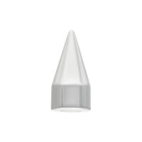 Silberner Spike Cone aus Chirurgenstahl auf weißem Hintergrund