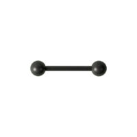 Titan Barbell Piercing in Graphit Graphitfarbenes Titan Barbell Piercing auf weißem Hintergrund