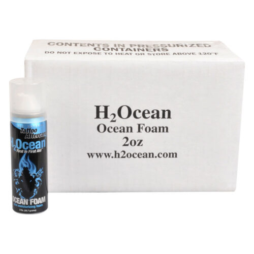 H2Ocean Tattoo Pflege Schaumflasche 60 ml vor weißer Box