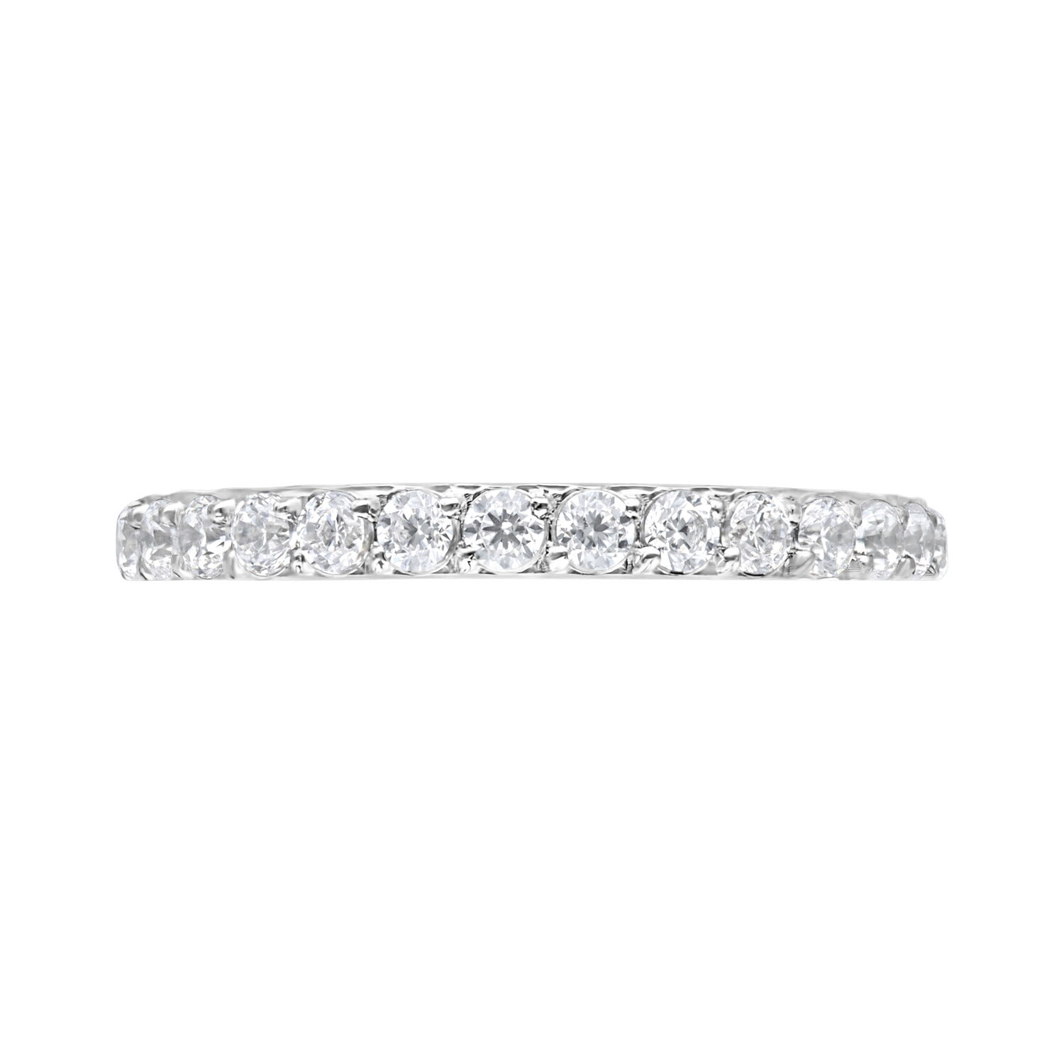 Silberner Conch Ring mit weißen Pavé-Kristallen, 1,2 mm Stärke, 14 mm Innendurchmesser