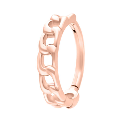 Hinged Ring in Roségold, 8,0 mm Innendurchmesser, auf weißem Hintergrund
