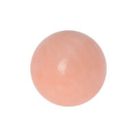 Rosa Coral Kugel Aufsatz auf weißem Hintergrund