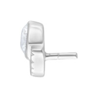 Push Fit Arinna Aufsatz Silber 6mm Silberner Push Fit Arinna Aufsatz mit flachem Design auf weißem Hintergrund