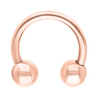 Roségold Circular Barbell aus Titan Roségoldener Circular Barbell aus Titan auf weißem Hintergrund