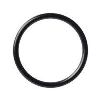 Schwarzer Continuous Ring aus Chirurgenstahl Schwarzer nahtloser Ring aus Chirurgenstahl 316L auf weißem Hintergrund