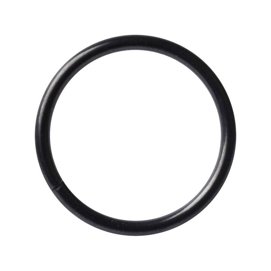 Schwarzer Continuous Ring aus Chirurgenstahl Schwarzer nahtloser Ring aus Chirurgenstahl 316L auf weißem Hintergrund