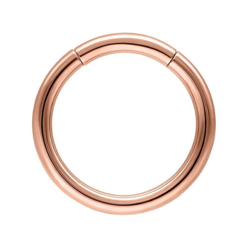 Segmentring in Roségold mit 10mm Durchmesser auf weißem Hintergrund