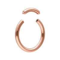 Roségold Segmentring 1,6 mm Roségold Segmentring aus Titan mit 1,6 mm Stärke auf weißem Hintergrund