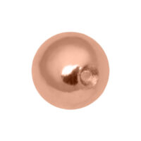 Roségoldener Clip in Ball aus Titan auf weißem Hintergrund