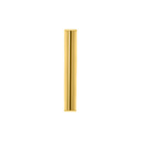 Goldenes Innengewinde-Stab Piercing 16mm Goldenes Piercing mit Innengewinde auf weißem Hintergrund, 16mm Länge