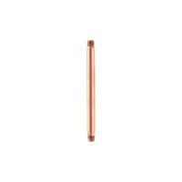 Roségoldenes Piercing Barbell 1,6mm 16mm Roségoldenes Titan Piercing mit Außengewinde auf weißem Hintergrund