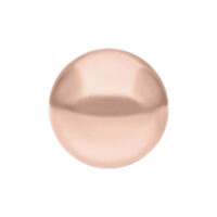 Roségoldener Titan Kugelaufsatz für Piercings Roségoldener Kugelaufsatz aus Titan auf weißem Hintergrund