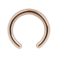 Roségoldener Clip In Ring aus Titan auf weißem Hintergrund