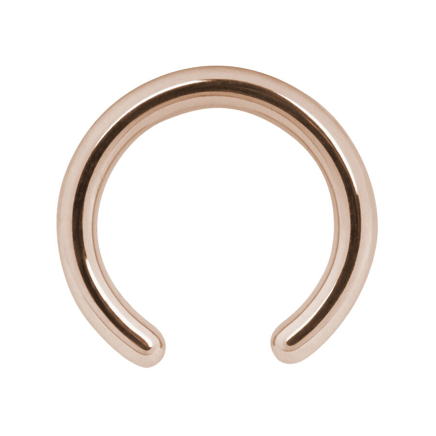 Roségoldener Clip In Ring aus Titan Roségoldener Clip In Ring aus Titan auf weißem Hintergrund