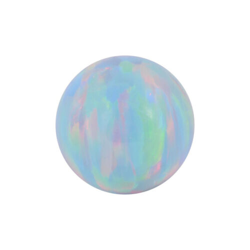 Synthetischer Opal Aufsatz in Mintgrün, 3,0 mm Größe, auf weißem Hintergrund