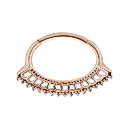 Roségoldener Septum Clicker aus Chirurgenstahl mit filigranem Design